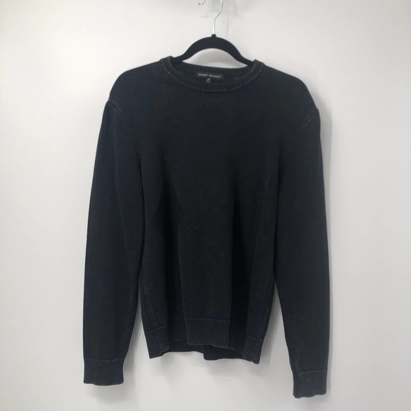 Robert Barakett Other - Robert Barakett Rib Knit Pullover Sweater Long Sleeve Crewneck Black Size Medium